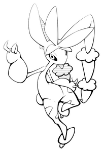 Mega Lopunny (Pokemon) Fullbody Lineart