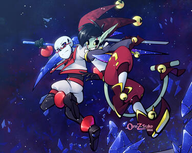 Jack'o and Jacob (Updatetale) Two Fullbody Fullcolor Mid-Way BG