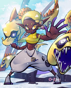 Frye (Splatoon) Fullbody Fullcolor Normal BG