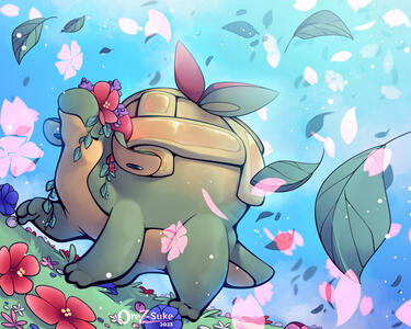 Appletun (Pokemon) FullSmallBody Fullcolor Normal BG