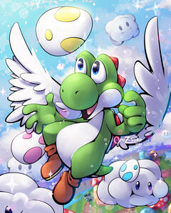 Yoshi (Mario) Fullbody Fullcolor Normal BG