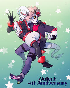 Walter and Jacob (Undertale AU OC) Two Fullbody Fullcolor, Simple BG