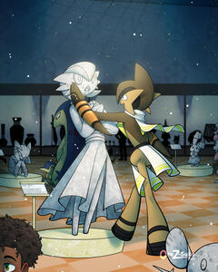 Gardevoir and Gallade OC (Pkmn) Two Fullbody Fullcolor Normal Background