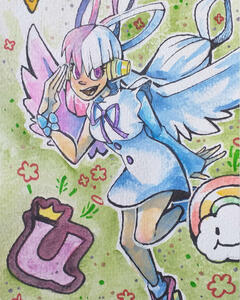 Uta (One Piece) Fullbody Watercolor simple BG